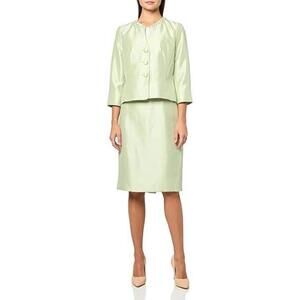 Le Suit, 10, Celery, Jacket/Skirt Suit